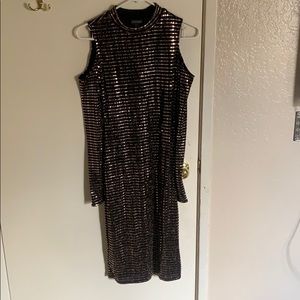 Sequins bronze dress